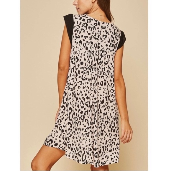 Savanna Jane Floral Embroidery Leopard Print Dress Size Small - Picture 2 of 14